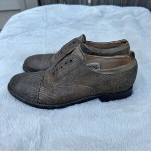 Sartori Gold leather oxfords Italian handmade slip on loafers EU 38 US 7-7.5